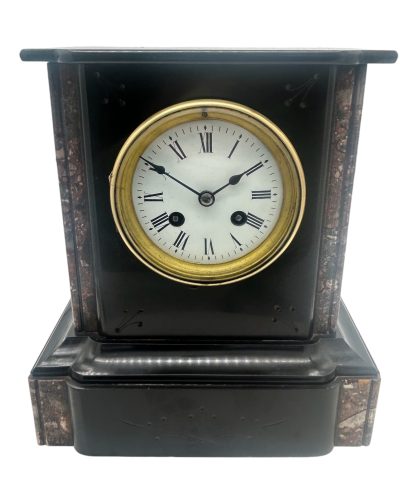 Fabulous Edwardian Marble & Slate Mantel Clock – 8 Day bell striking Clock - Image 3