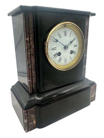 Fabulous Edwardian Marble & Slate Mantel Clock – 8 Day bell striking Clock - Image 4