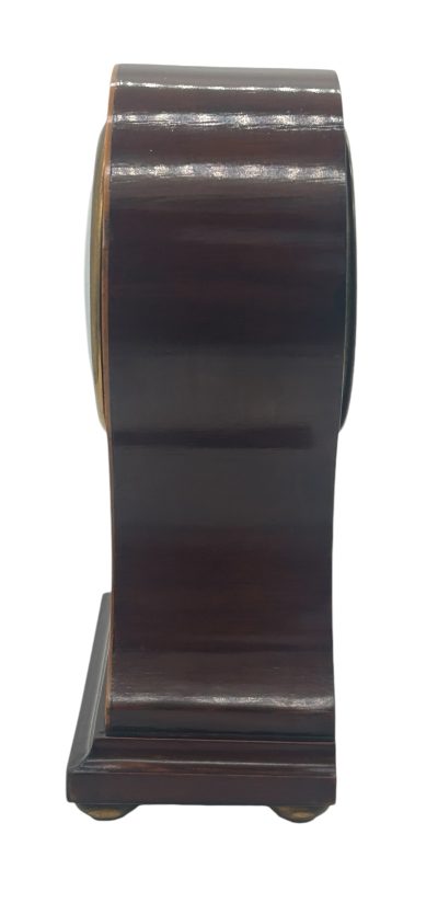 Gorgeous Edwardian Inlaid Balloon Shaped Mantel Clock – 8 Day Clock - Image 5