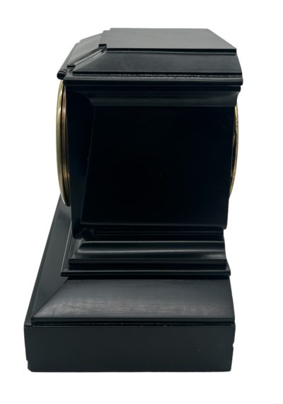 Sublime Edwardian architectural Slate Mantel Clock – 8 Day bell striking Clock - Image 4