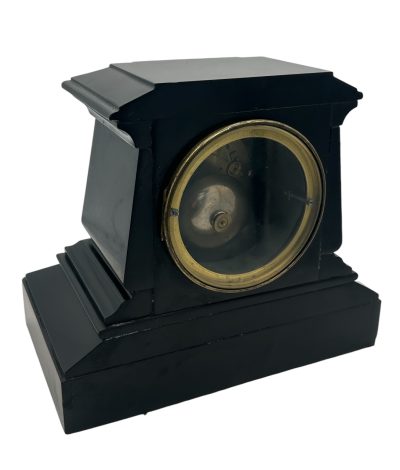 Sublime Edwardian architectural Slate Mantel Clock – 8 Day bell striking Clock - Image 5