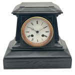 Sublime Edwardian architectural Slate Mantel Clock â 8 Day bell striking Clock French mantel clock Antique Clocks