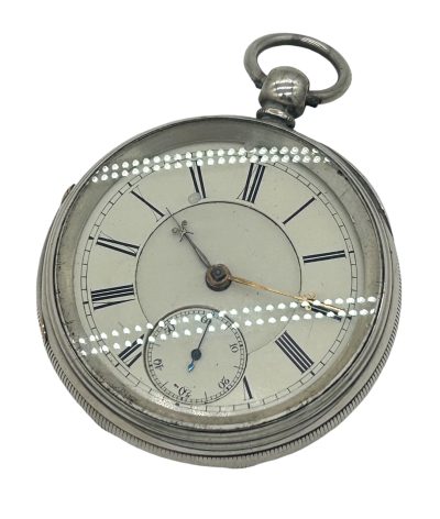 Awesome Antique English Fusee Silver Case Pocket Watch – ca 1887 - Image 5