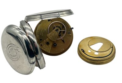 Awesome Antique English Fusee Silver Case Pocket Watch – ca 1887 - Image 9