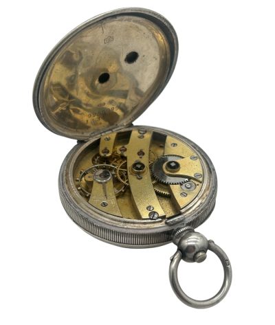 Awesome Antique English Silver Case Open face Pocket Watch - Image 6