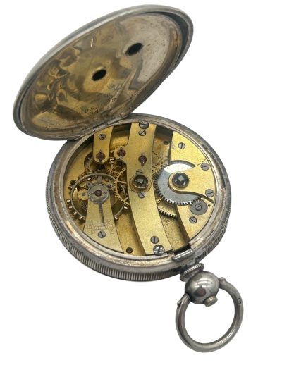 Awesome Antique English Silver Case Open face Pocket Watch - Image 7
