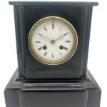 Lovely Edwardian architectural Slate Mantel Clock – 8 Day bell striking Clock Mantel Clock Antique Clocks