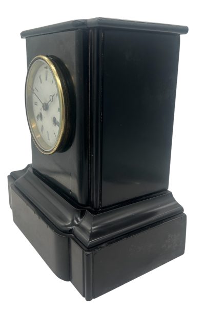 Lovely Edwardian architectural Slate Mantel Clock – 8 Day bell striking Clock - Image 4