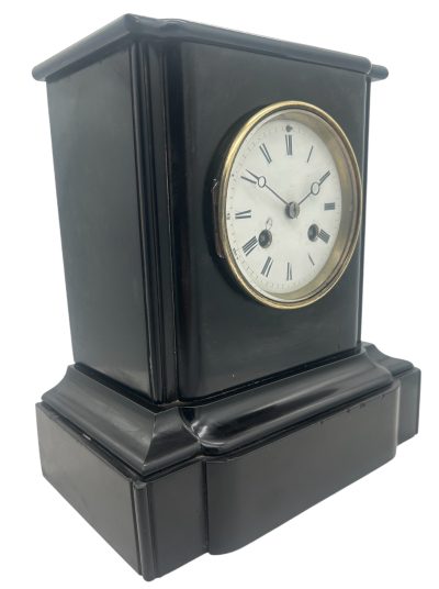Lovely Edwardian architectural Slate Mantel Clock – 8 Day bell striking Clock - Image 7