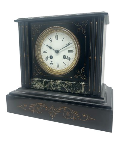 Exquisite Victorian Marble & Slate Mantel Clock – 8 Day bell striking Clock - Image 7