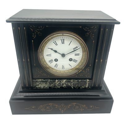 Exquisite Victorian Marble & Slate Mantel Clock – 8 Day bell striking Clock - Image 8