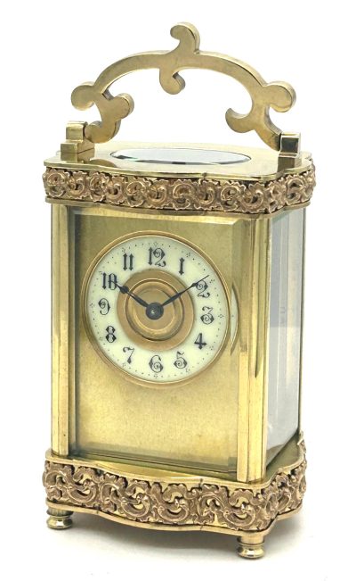 Fantastic Antique Serpentine Cased French 8 day Carriage clock– ca 1890 - Image 2