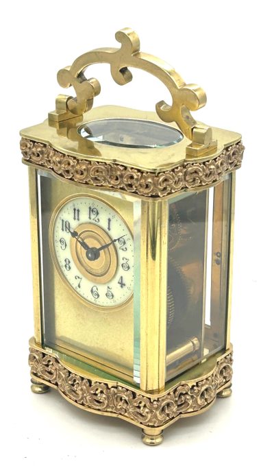 Fantastic Antique Serpentine Cased French 8 day Carriage clock– ca 1890 - Image 3