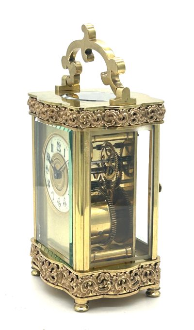 Fantastic Antique Serpentine Cased French 8 day Carriage clock– ca 1890 - Image 4