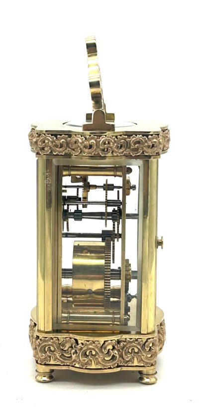 Fantastic Antique Serpentine Cased French 8 day Carriage clock– ca 1890 - Image 5