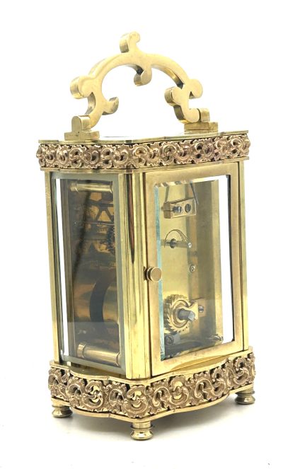 Fantastic Antique Serpentine Cased French 8 day Carriage clock– ca 1890 - Image 6