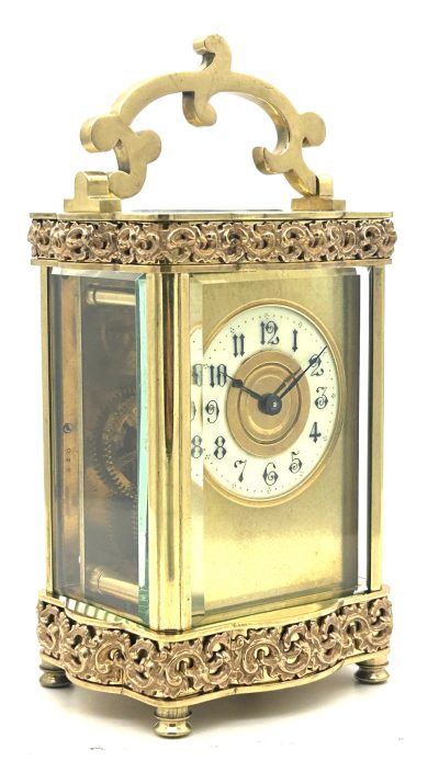 Fantastic Antique Serpentine Cased French 8 day Carriage clock– ca 1890 - Image 7
