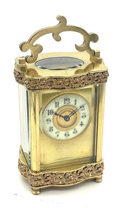 Fantastic Antique Serpentine Cased French 8 day Carriage clock– ca 1890 - Image 8