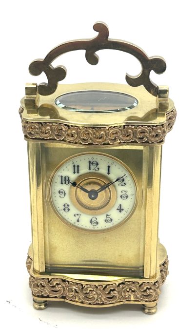 Fantastic Antique Serpentine Cased French 8 day Carriage clock– ca 1890 - Image 9