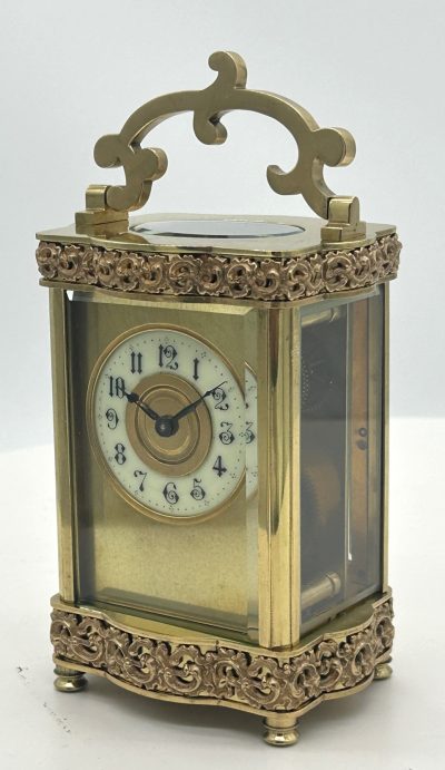 Fantastic Antique Serpentine Cased French 8 day Carriage clock– ca 1890 - Image 10