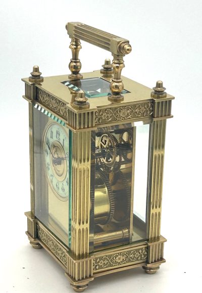 Fantastic Antique Edwardian French 8 day Carriage clock– ca 1900 - Image 4