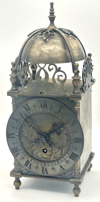 Wonderful English Style Brass Lantern Clock – ca1900 - Image 2