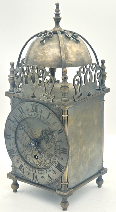 Wonderful English Style Brass Lantern Clock – ca1900 - Image 3