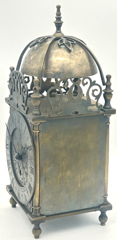Wonderful English Style Brass Lantern Clock – ca1900 - Image 4