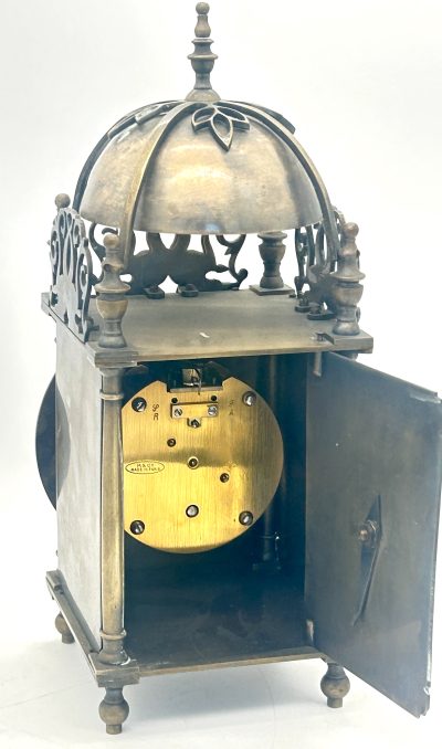 Wonderful English Style Brass Lantern Clock – ca1900 - Image 6
