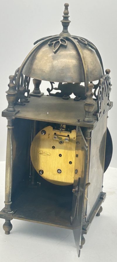 Wonderful English Style Brass Lantern Clock – ca1900 - Image 8