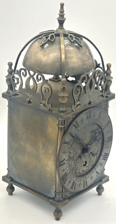Wonderful English Style Brass Lantern Clock – ca1900 - Image 9