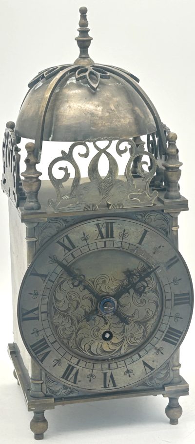 Wonderful English Style Brass Lantern Clock – ca1900