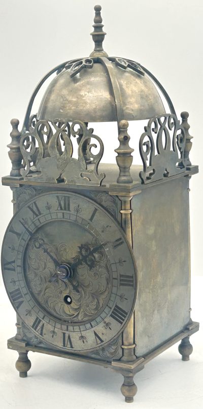 Wonderful English Style Brass Lantern Clock – ca1900 - Image 11