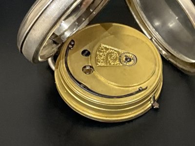 COVENTRY SOLID SILVER FUSSE POCKET WATCH - Image 6