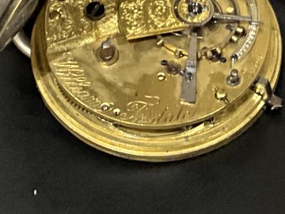 COVENTRY SOLID SILVER FUSSE POCKET WATCH - Image 9