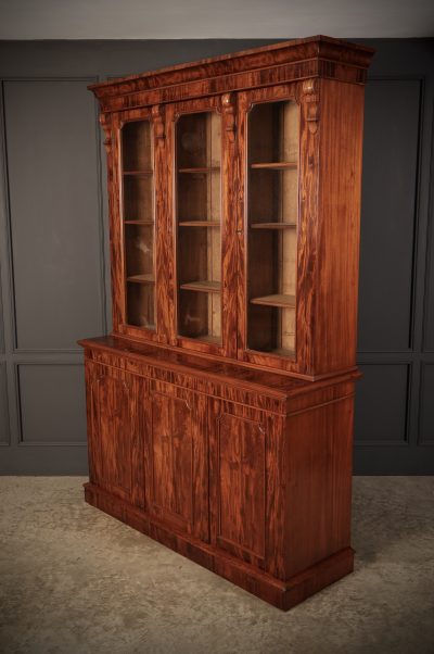 Superb Victorian Mahogany Glazed Bookcase