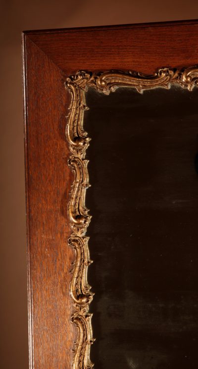 Original Oak And Gesso Framed Mirror In The Rococo Style. - Image 3