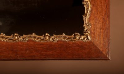 Original Oak And Gesso Framed Mirror In The Rococo Style. - Image 5