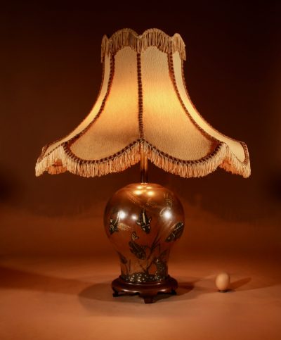 Impressive WMF - Design Paul Haustein, “Ikora Metall” Dinanderie Copper Table Lamp Circa 1927.