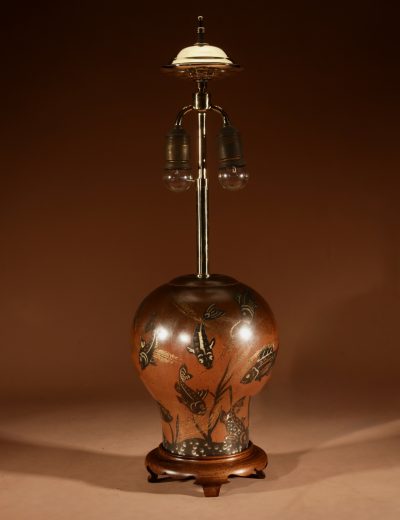 Impressive WMF - Design Paul Haustein, “Ikora Metall” Dinanderie Copper Table Lamp Circa 1927. - Image 4