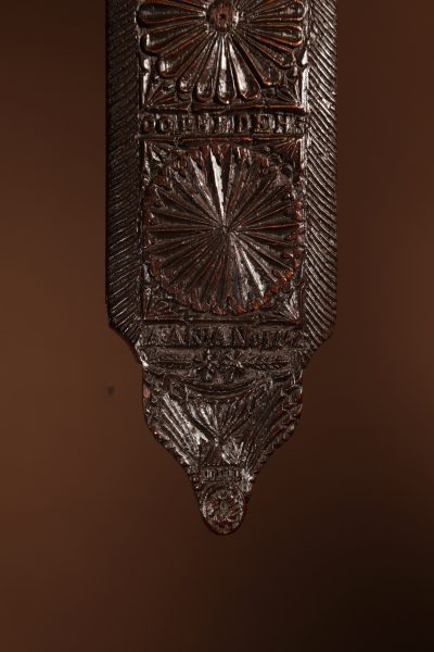 Early Dated 1661 Fine Oak Chip Carved Dutch Mangle Board. - Image 3