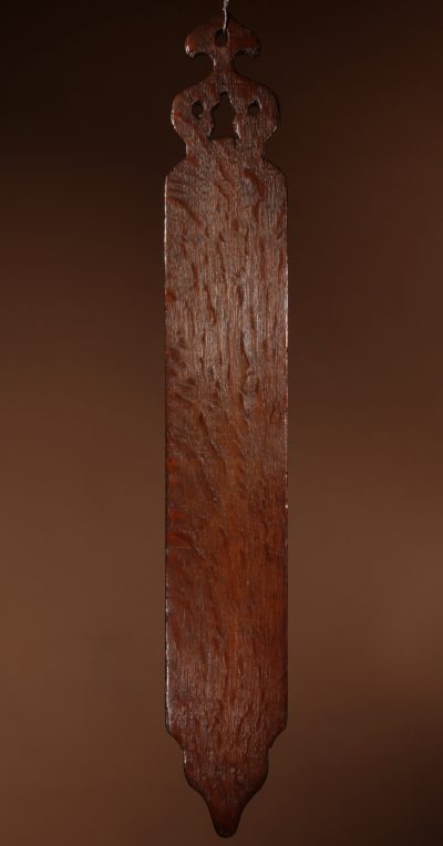 Early Dated 1661 Fine Oak Chip Carved Dutch Mangle Board. - Image 8