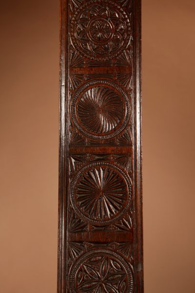 An Oak Early Very Finely Chip Carved Dutch Mangle Board. Circa 1800. - Image 4