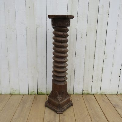Antique French Oak Pedestal
