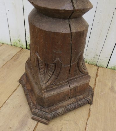 Antique French Oak Pedestal - Image 5