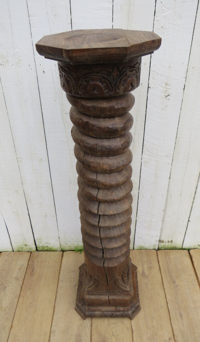 Antique French Oak Pedestal - Image 4