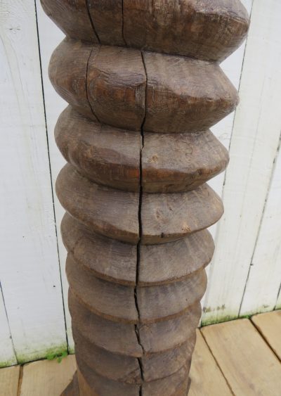 Antique French Oak Pedestal - Image 3