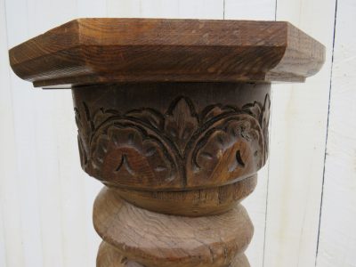 Antique French Oak Pedestal - Image 2