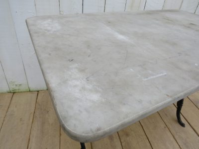 French Marble Top Garden Table - Image 5