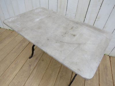 French Marble Top Garden Table - Image 2